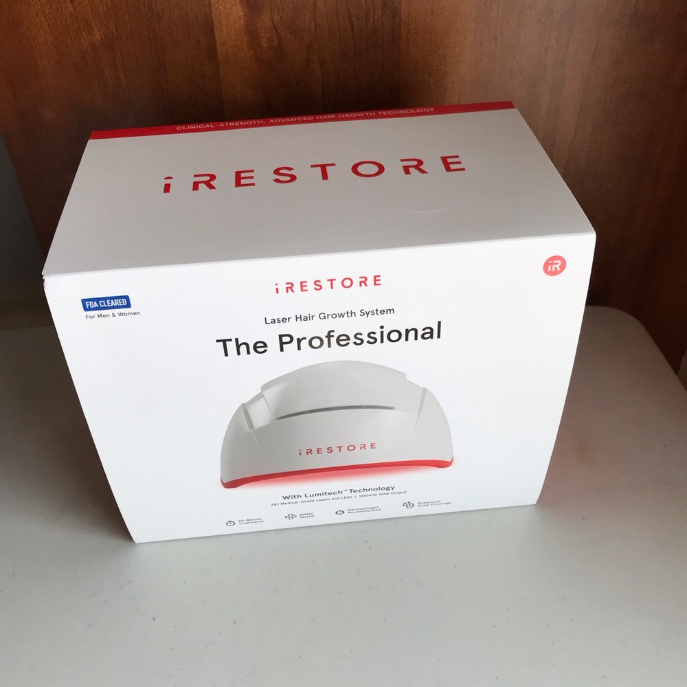 iRestore The Professional Laser Hair Growth System - White with Red Accents